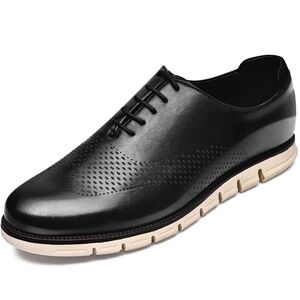 Black Leather Men's Sneakers